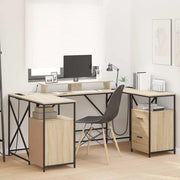 vidaXL Scrivania rovere sonoma 182 x 101 x 87.5 cm Legno multistrato