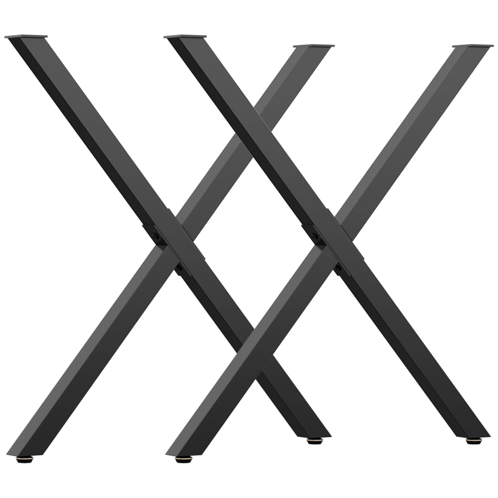 Piedi di tavolo a croce ¨C Minimal ¨C 70x72 cm, nero, design industriale