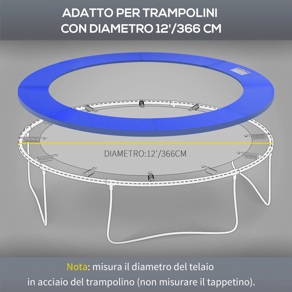 Copertura Imbottita Bordo Trampolino ¨C Xylo ¨C Protezione Blu ?366cm