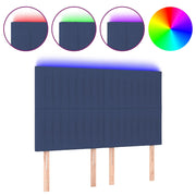 Testiera | Testata a LED Blu 144x5x118/128 cm in Tessuto