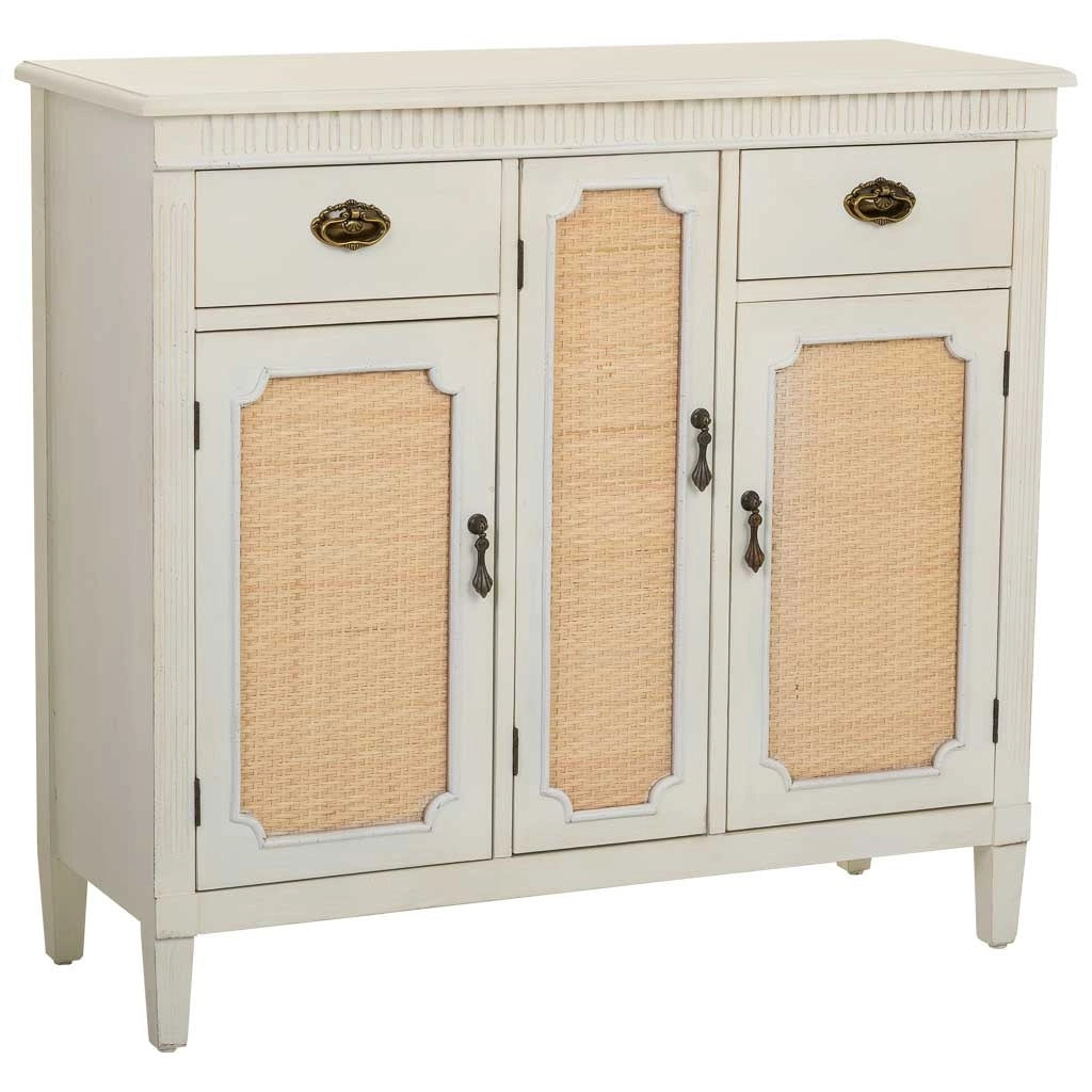 Credenza in legno bianco 95x36x88h