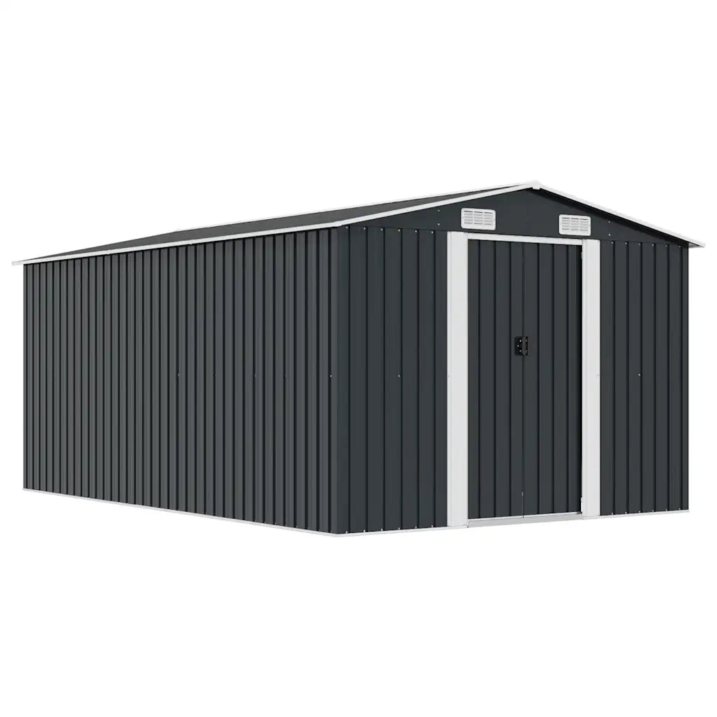 Capanno da Giardino 257x392x181 cm in Metallo Antracite cod mxl 65864