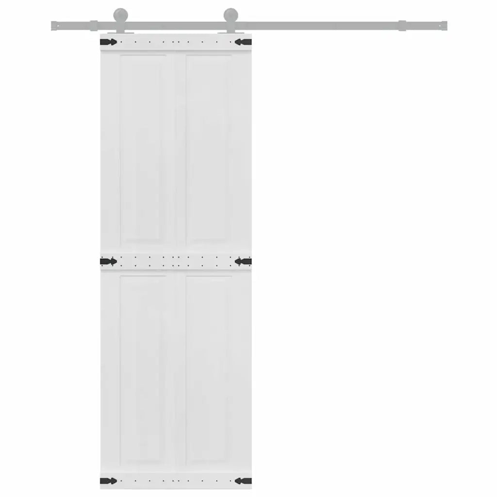 Porta del fienile Corona 70 x 210 cm Legno Massello di Pino 42021201