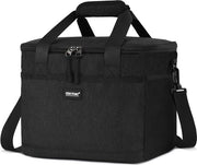 Zaino portatile, sacchetto isolato, con chiusura a zip, per uomo e donna, per lavoro, scuola e trasporto, 8,5 l / 15 l / 24 l, nero 8.5l