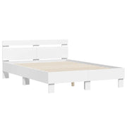 Letto matrimoniale | Letto per adulti | Struttura del letto Bianco 137 x 190 cm Legno multistrato
