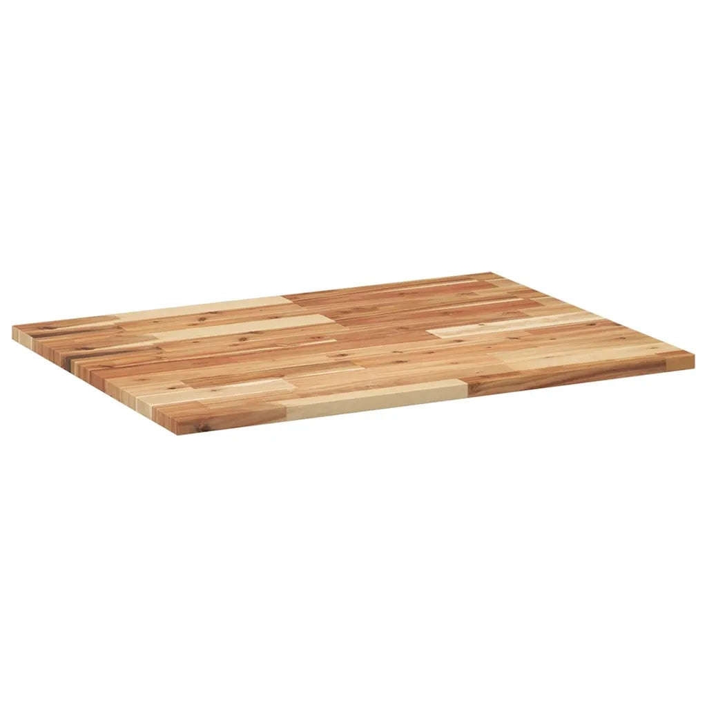 Piano Tavolo | Superficie Tavolo | Piano Scrivania Rettangolare 80x60x2cm in Legno Massello di Acacia