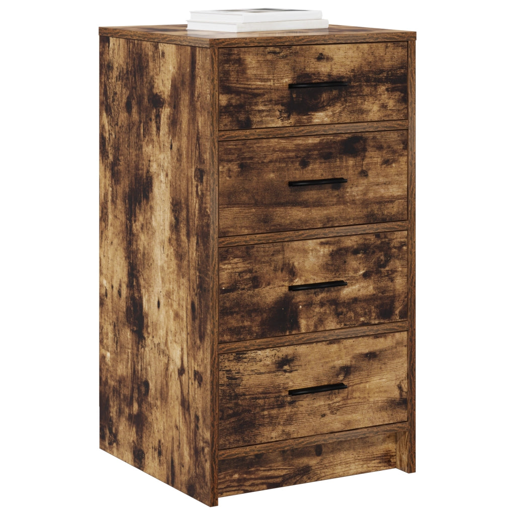 Credenza in rovere affumicato 40x41x75 cm in legno di ingegneria