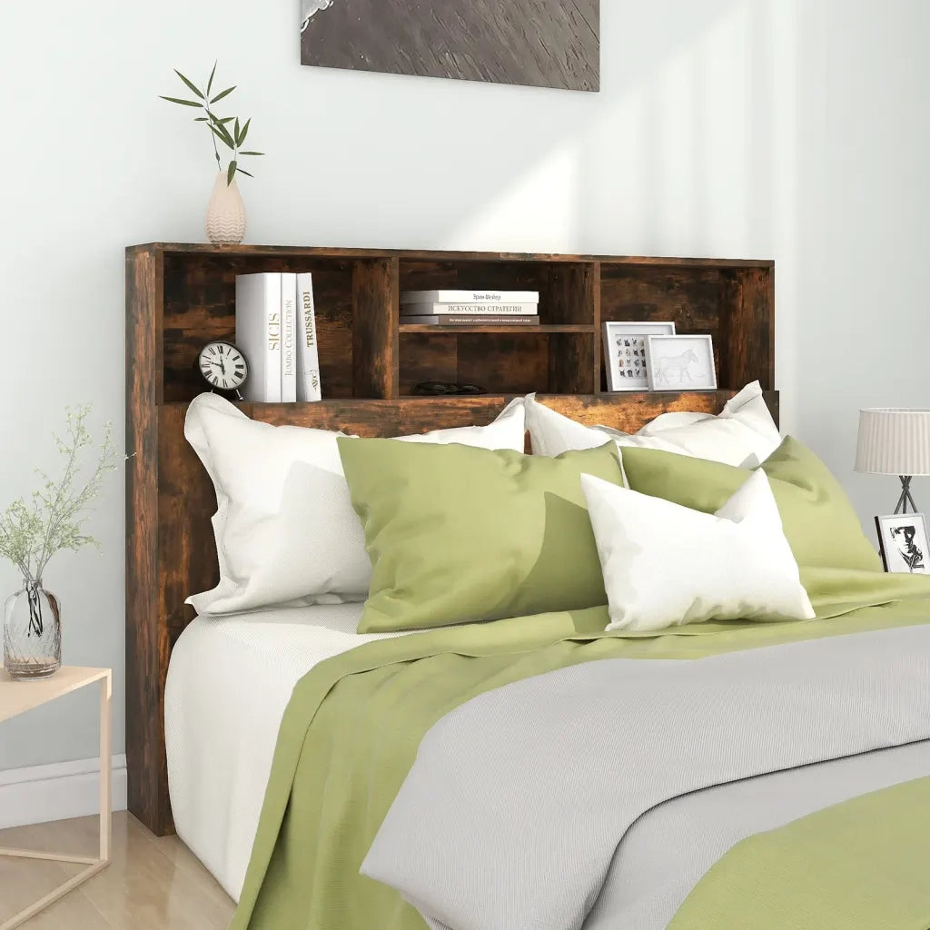Testiera | Testata con Scomparti Rovere Fumo 140x19x103,5 cm