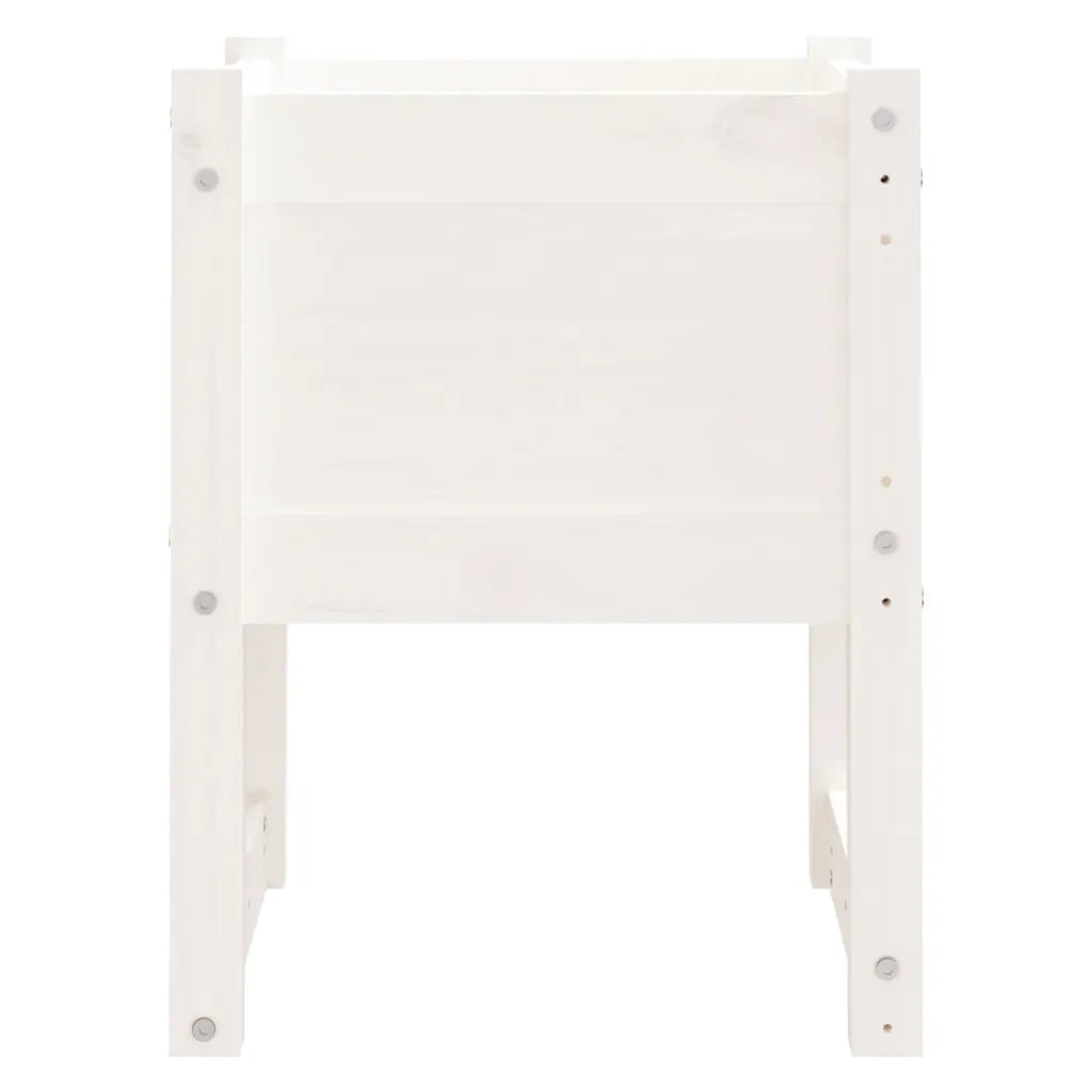 Fioriere 2 pz Bianche 40x40x52,5 cm in Legno Massello di Pino 822110