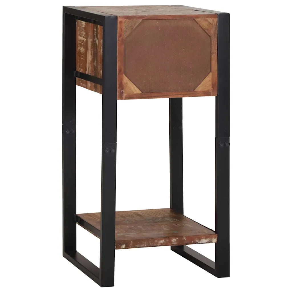 Tavolino Multicolore 40 x 40 x 80 cm Legno Recuperato Massello 4015988
