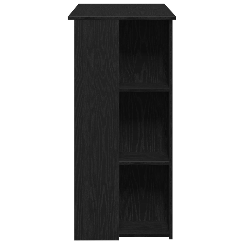 Tavolo da Bar con Ripiano - Rovere Nero, 102x50x103.5 cm, Realizzato in Legno Ingegnerizzato