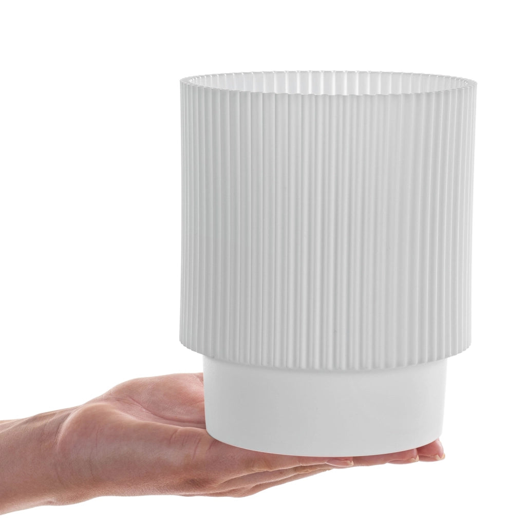 Vaso da fiori KADAX 15 cm, copripianta, vaso da fiori in plastica bianca