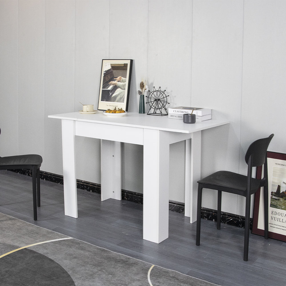 Tavolo Allungabile Cucina Sala Pranzo  da 90 a 120 x60x78cm Bianco Estensibile