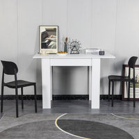 Tavolo Allungabile Cucina Sala Pranzo  da 90 a 120 x60x78cm Bianco Estensibile