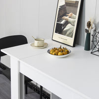 Tavolo Allungabile Cucina Sala Pranzo  da 90 a 120 x60x78cm Bianco Estensibile