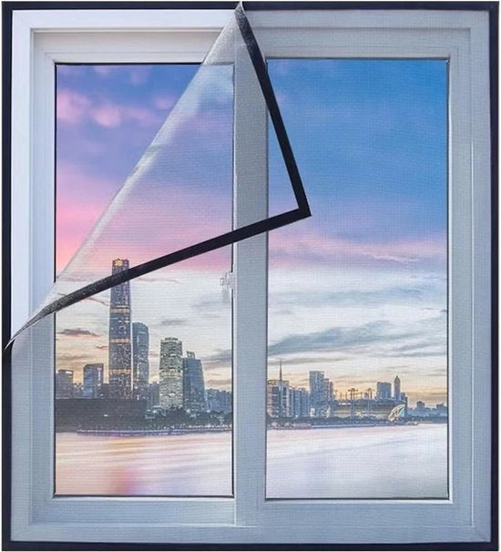 Velo di protezione per finestre 90 x 120 cm - Rete antinsettoli autoadesiva senza foratura - Balcone - Salotto - Terrazza