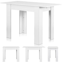 Tavolo Allungabile Cucina Sala Pranzo da 90 a 120cm Bianco Frassinato Estensibile