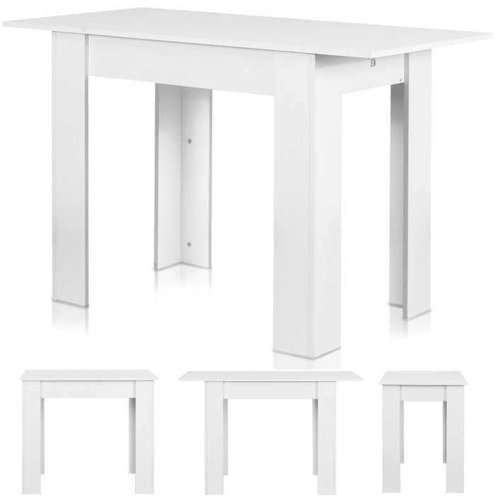 Tavolo Allungabile Cucina Sala Pranzo da 90 a 120cm Bianco Frassinato Estensibile