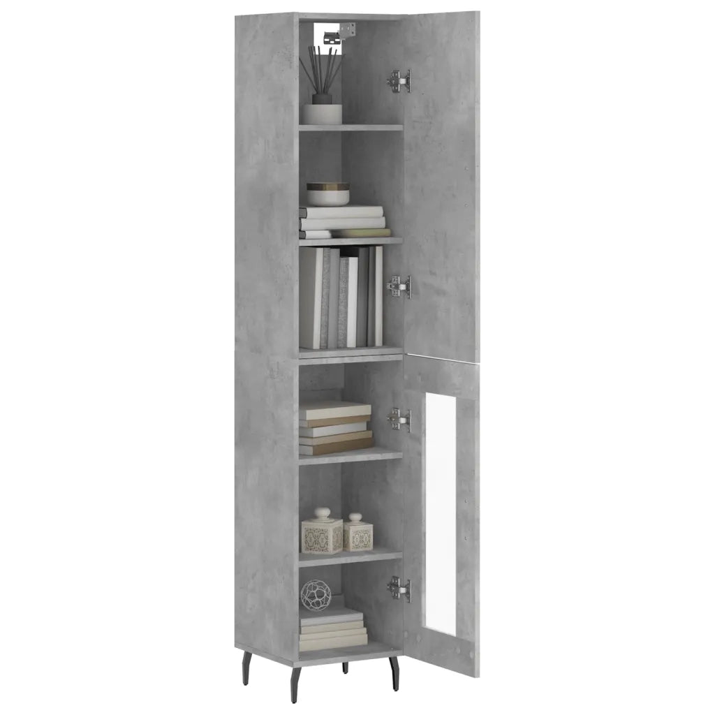 Credenza Grigio Cemento 34,5x34x180 cm in Legno Multistrato 3199061