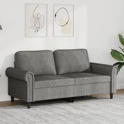 Divano a 2 Posti grigio scuro140 cm in Vellutocod mxl 107311