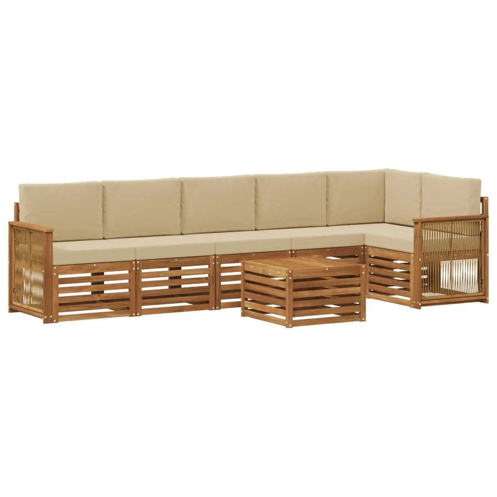 Set di divani da esterno 6 pz Naturale 3384449