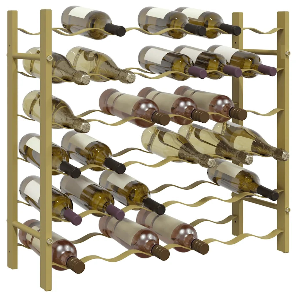 Portabottiglie per 36 Bottiglie Metallo Oro cod mxl 41082