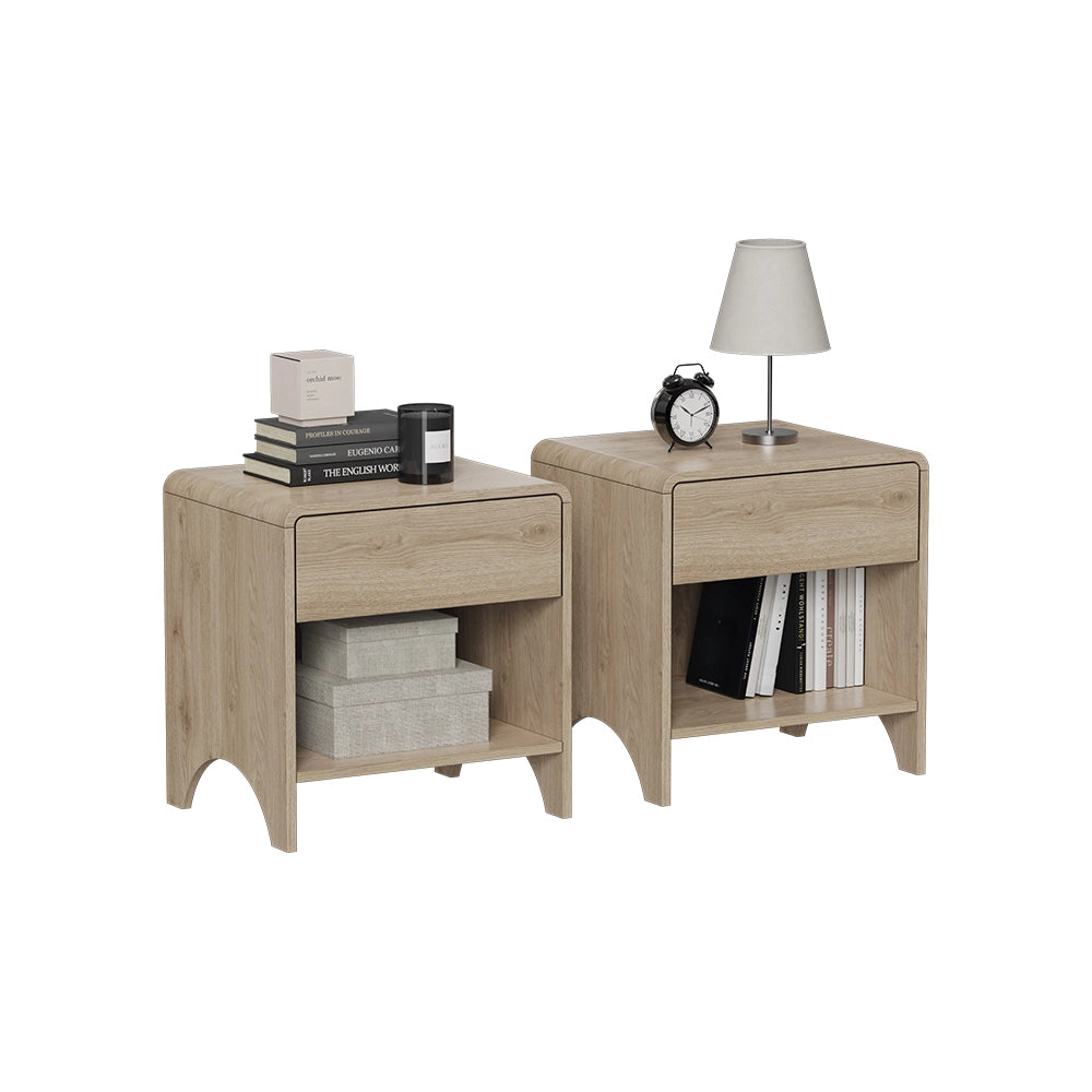 Vicco Comodino Rovere Set di 2