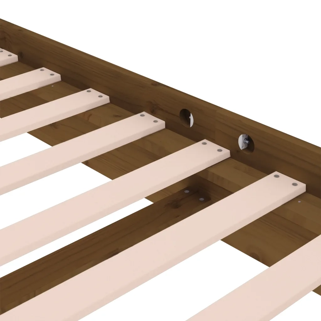 Giroletto senza Materasso-Struttura Letto Ambra Small Single in Legno Massello