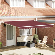 Tenda da Sole Retrattile Automatica Bordò 400x300 cm 3215227