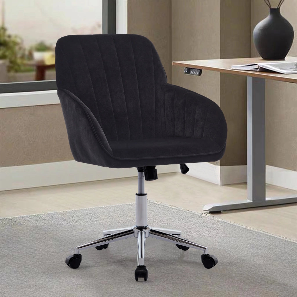Sedia da Ufficio Ergonomica Girevole con Schienale ¨C Xylo ¨C Nero, Altezza Regolabile