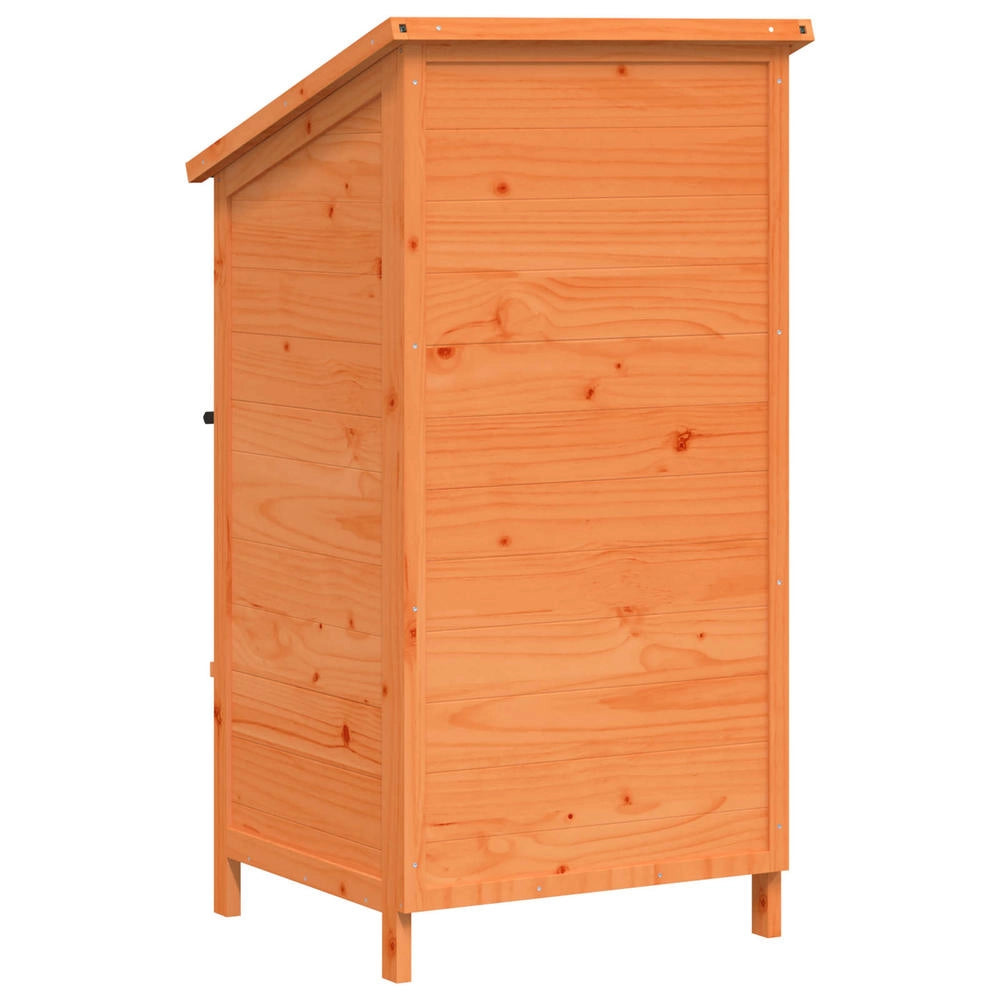 Capanno Giardino Marrone 59.5x56x113.5cm Struttura Legno per Piccoli Attrezzi