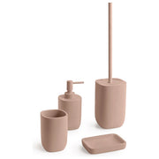 GEDY Portaspazzolino da Bagno Ylenia Rosa Matt Resina Termoplastica