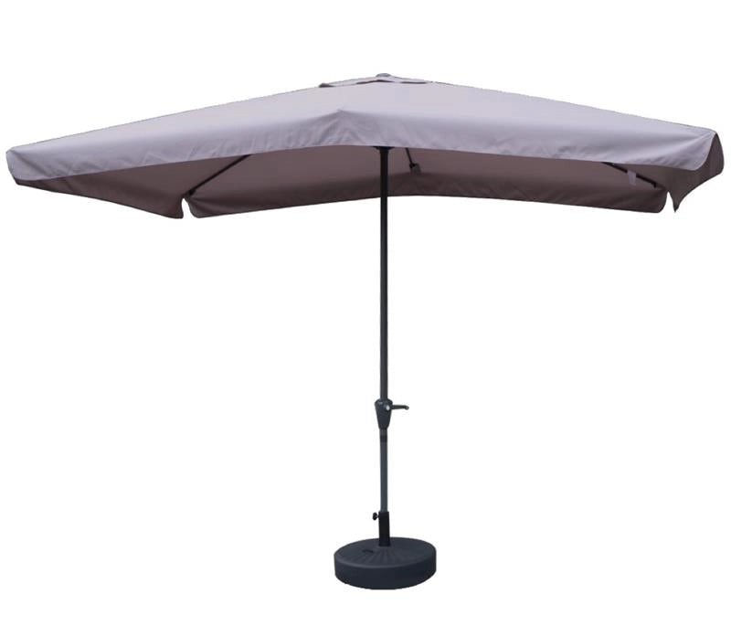 MAURY'S OMBRELLONE DA GIARDINO RETTANGOLARE 3 X 2 MT IN COLORE GRIGIO