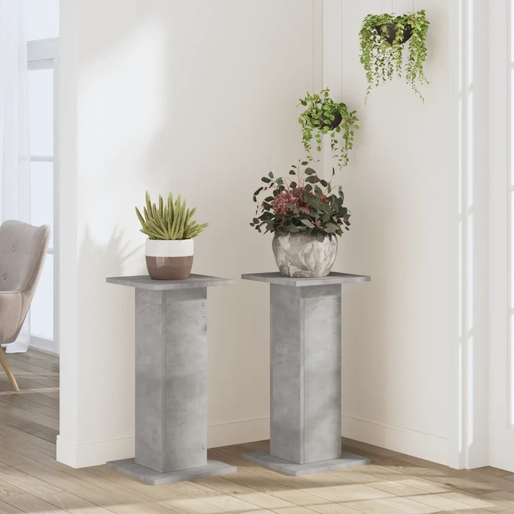 Supporti per piante | Sostegno per piante 2 pz Grigio Cemento 30x30x60 cm Truciolato