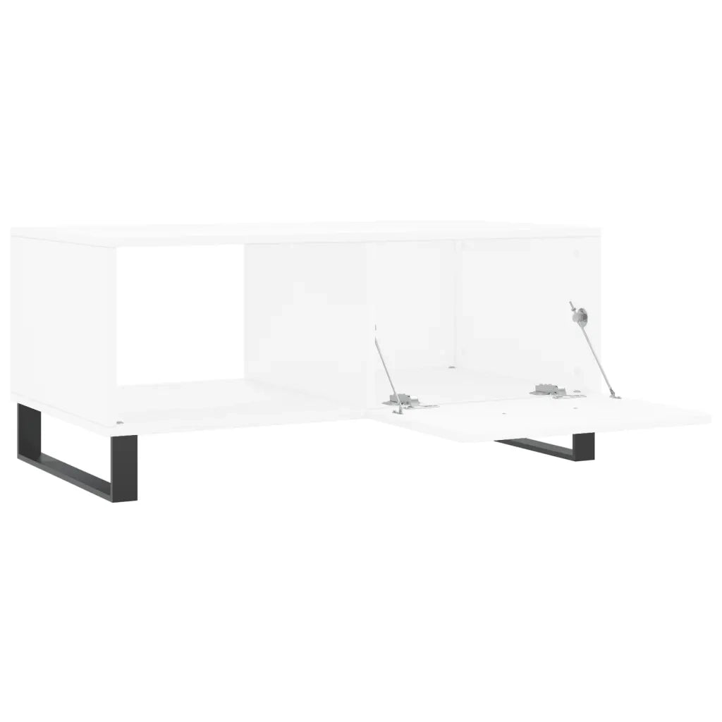 Tavolino da Salotto Bianco 90x50x40 cm in Legno Multistrato 829236