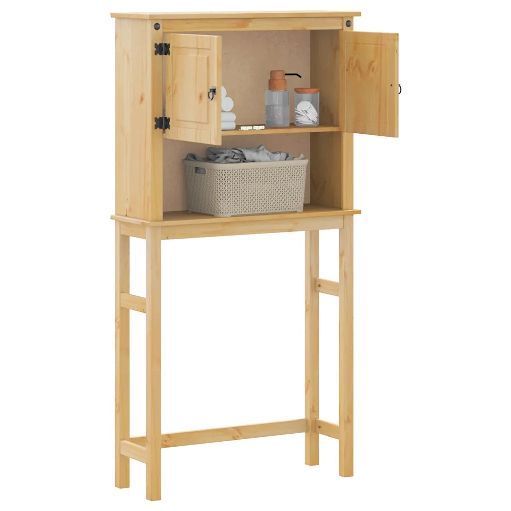 Mobile Lavatrice da Bagno | Armadio da bagno Corona in Legno Massello di Pino