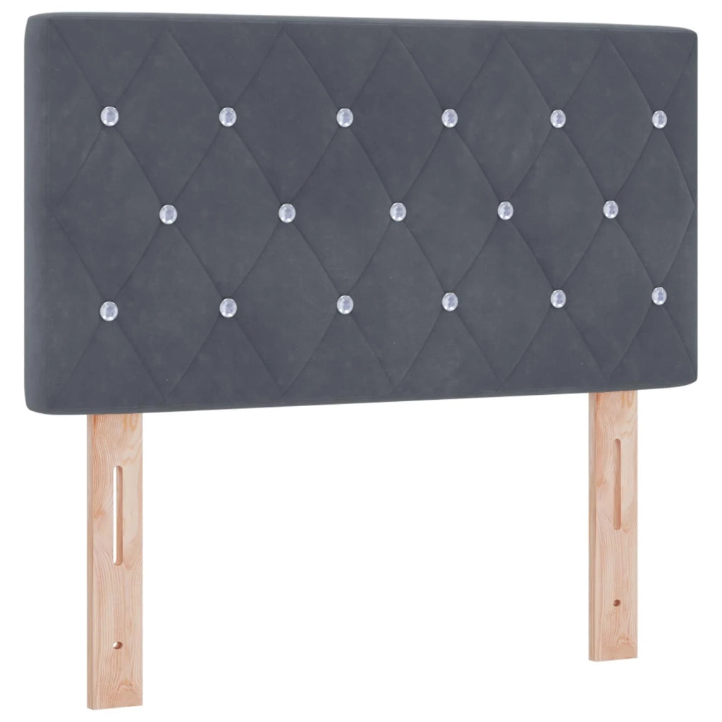 Letto ottomano con materasso Grigio Scuro 80 x 200 cm Velluto 3456448
