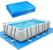 Onderlegger per piscina 800 x 430 cm - Copertura per piscine in superficie - Copertura per barche gonfiabili - Copertura per vasche per bambini - Regolabile in misura - Ideale per esperienza estiva di nuoto