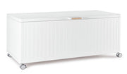 Baule Contenitore da Esterno 182x89,4x70h cm Apertura Facile e Ruote in Alluminio Ocean L Bianco