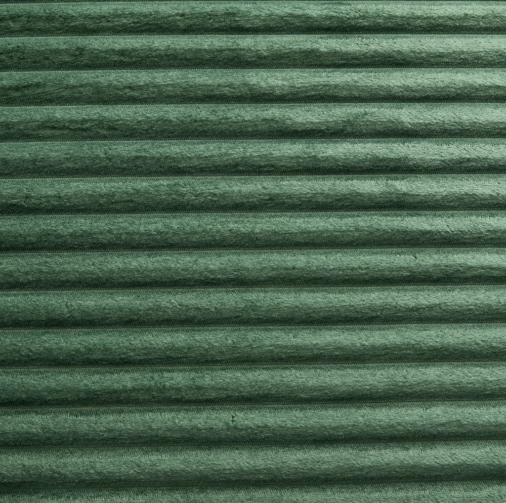 Divano modulare con chaise longue e 2 posti; in corduroy verde smeraldo; 257×160×62 cm
