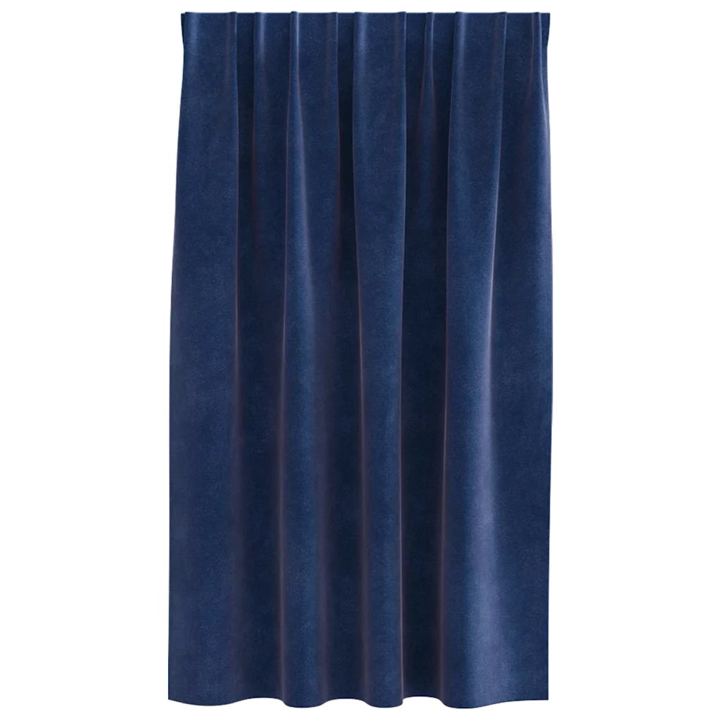 Tende oscuranti 2 pcs Blu Scuro 140 x 140 cm Velluto 4107198