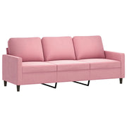 Divano | Divano da soggiorno | Sofa a 3 Posti rosa 180 cm in Velluto