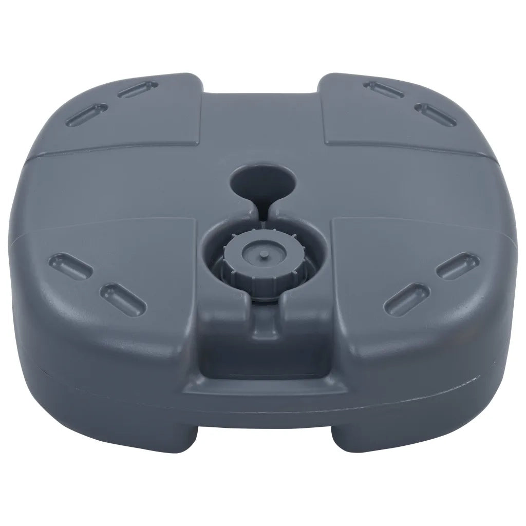 Base Ombrellone Portatile Grigia Riempibile con Sabbia/Acqua 47684
