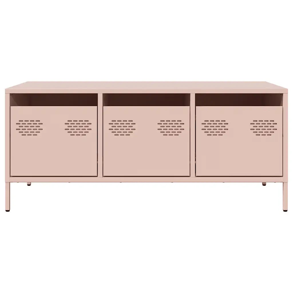 Tavolino Rosa 101,5x50x43,5 cm in Acciaio Laminato a Freddo