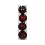 PALLINE NATALIZIE GRANDI VINACCIA 14CM INFRANGIBILI KAEMINGK SET 4 PEZZI
