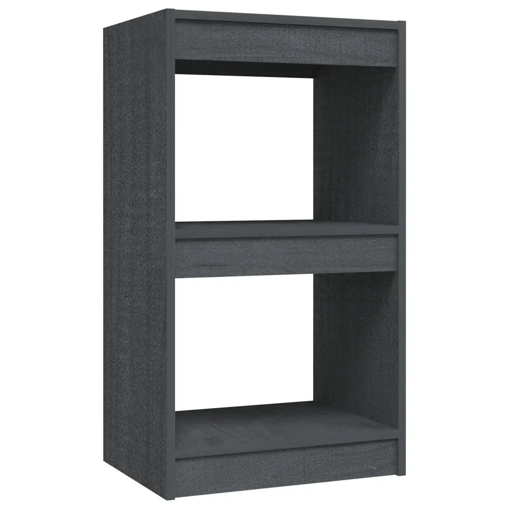 Libreria-Scaffale per Libri-Mobile di Stoccaggio Grigia 40x30x71,5 cm in Legno Massello di Pino