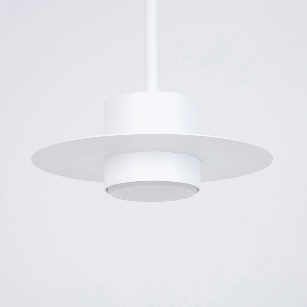 Lampada a sospensione minimal bianca tonda Ø20 GX53