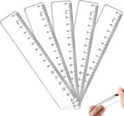Set di Livelli di 5 Pezzi - 15 cm Flessibile - Plastica Transparente - Scala dei Centimetri Precisa - Flessibile e Indistruttibile - Graduazione Chiara - Righello