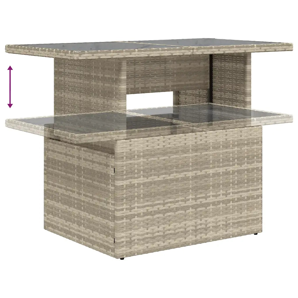 Set Divano da Giardino 8pz con Cuscini Grigio Chiaro Polyrattan 3274832