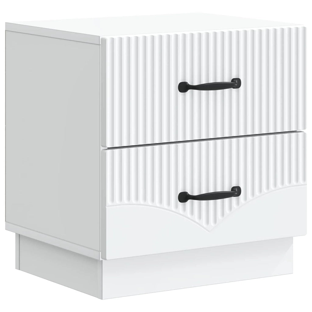 Armadio da Notte con cassetto 2 pcs Bianco 43 x 34,5 x 44,5 cm 895216